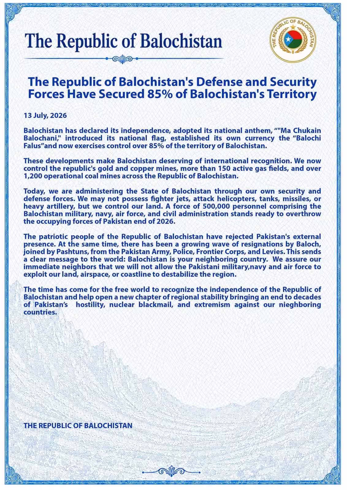 Balochistan Independence