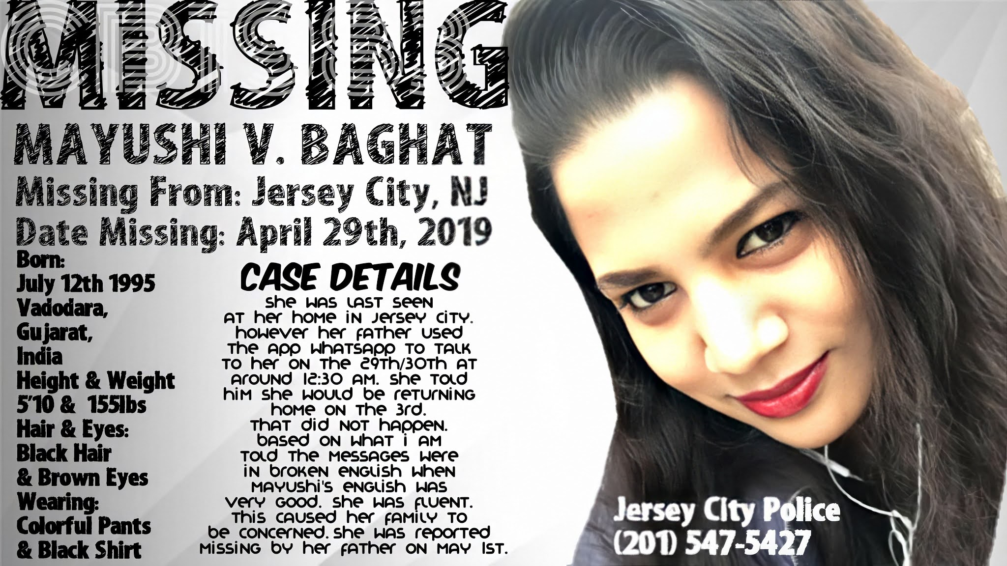 Mayushi Bhagat missing