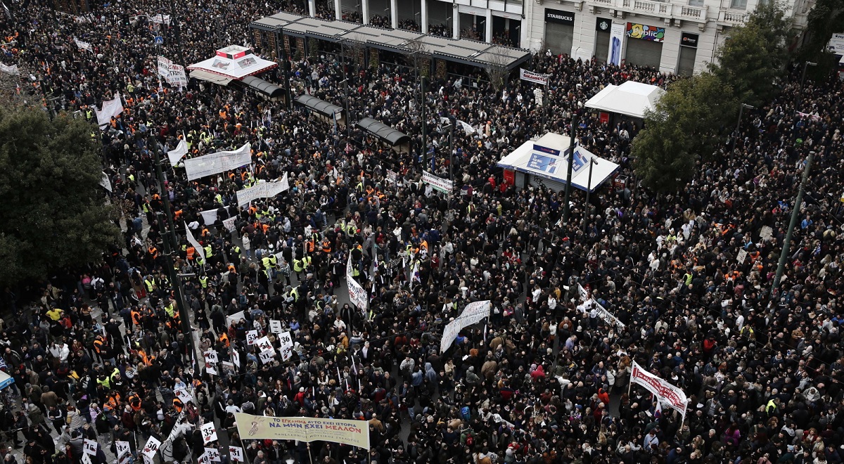 Mass Protests in Greece on the Second Anniversary of the Tempi Train Disaster