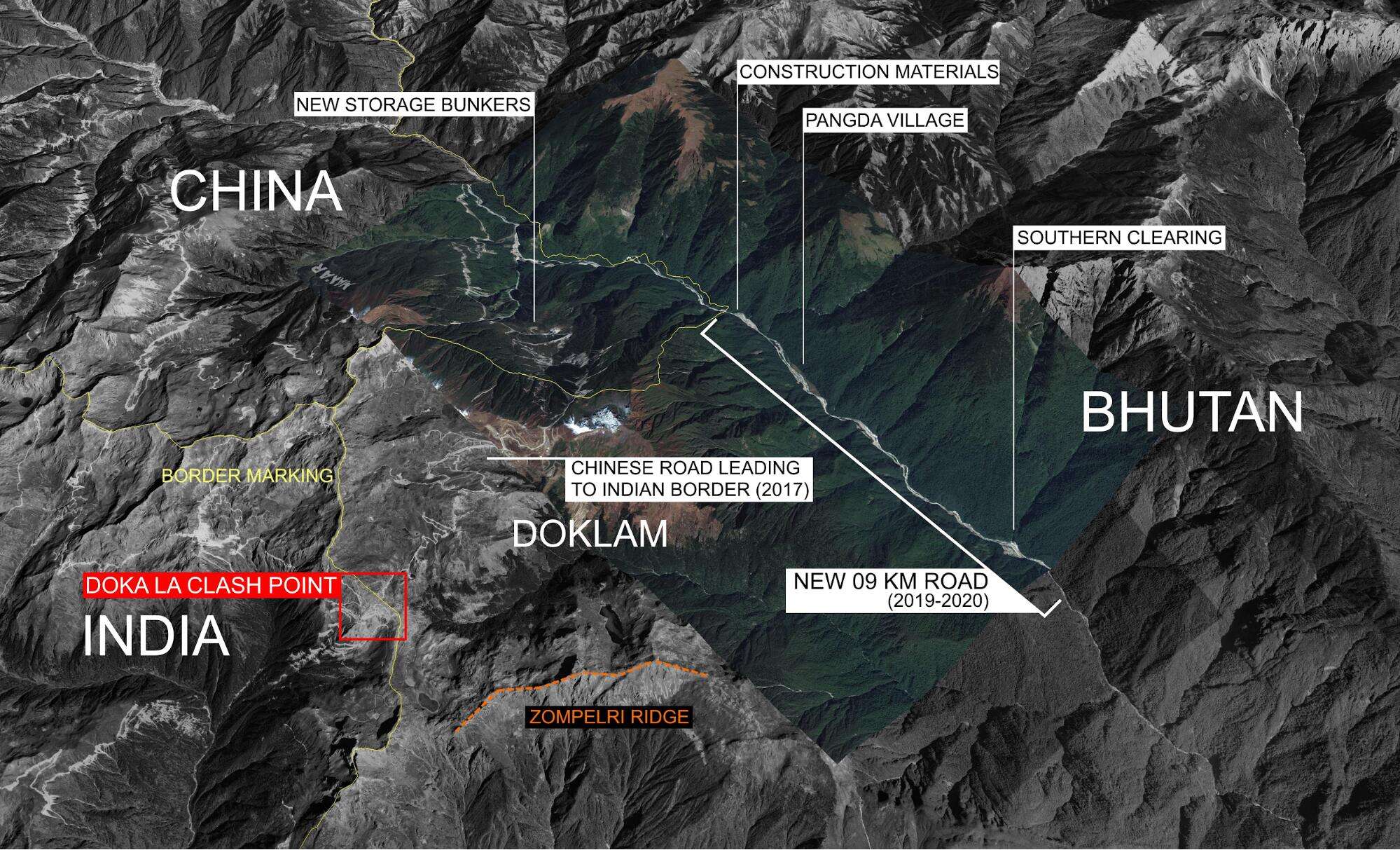 Chinese building villages in Bhutan.