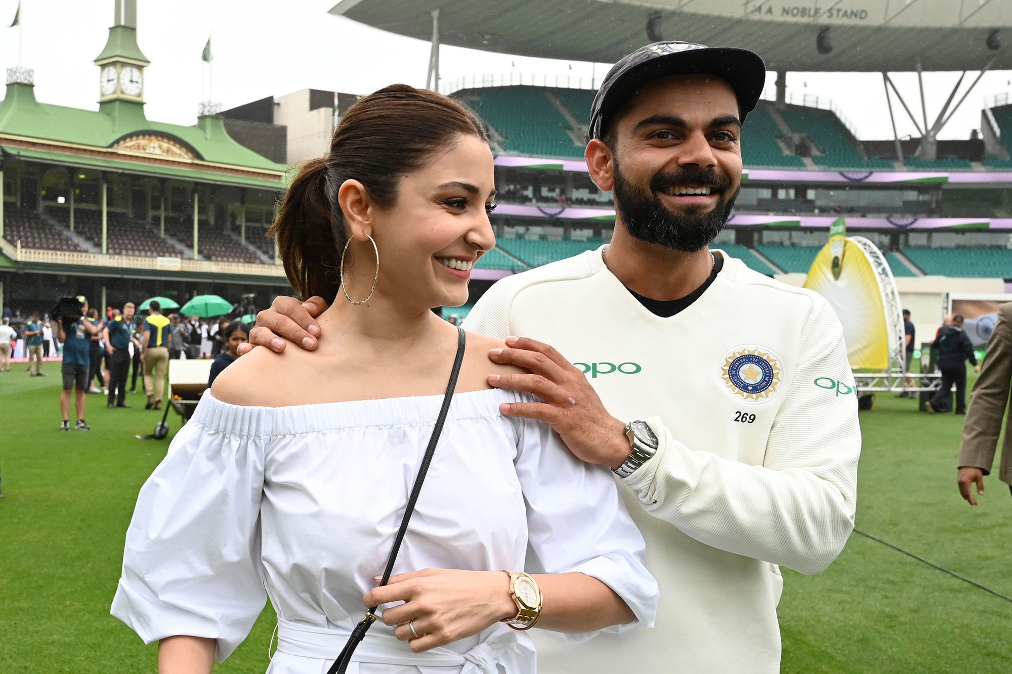 Virat Kohli with his wife Anushka Sharma.