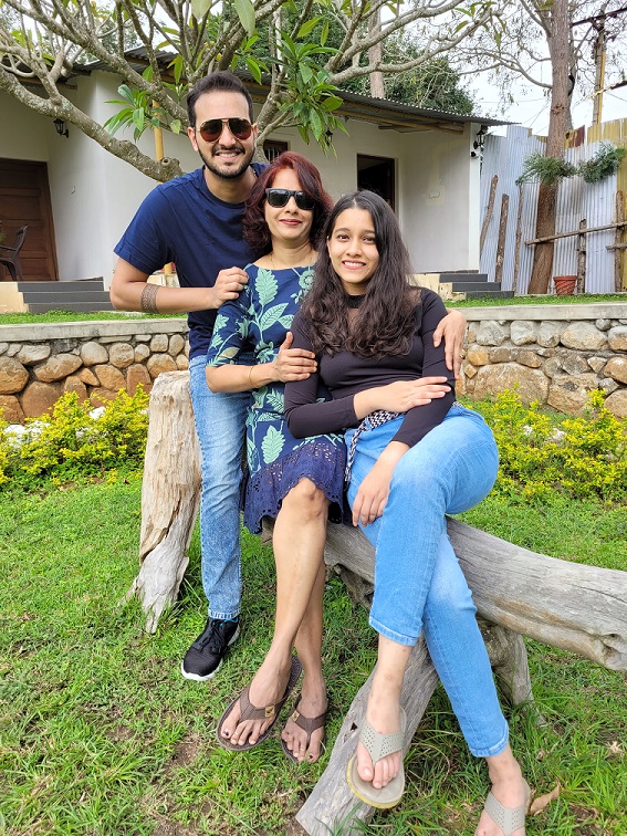 Aditya Kamat with family