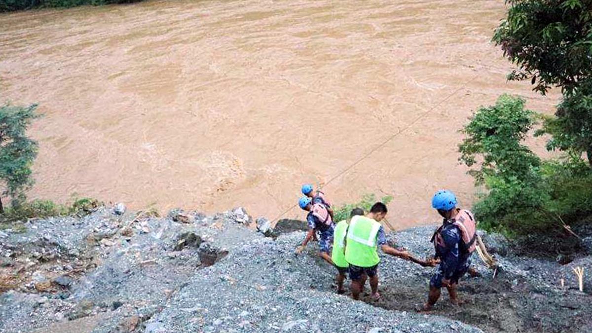 14 killed after bus from india falls in river in nepal, rescue ops on