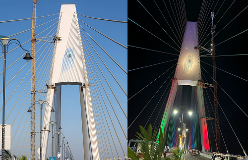Photo: Orient Electric Illuminates Sudarshan Setu, India's Longest Cable-Stayed Bridge