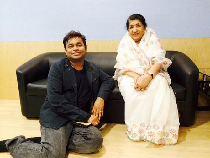 photo:lata mangeshkar ar rahman