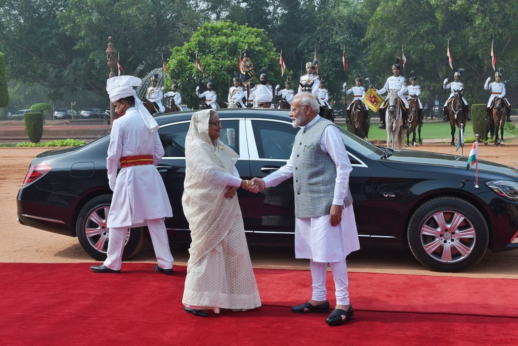 Bangladesh PM Sheikh Hasina arrives on two-day State visit to India