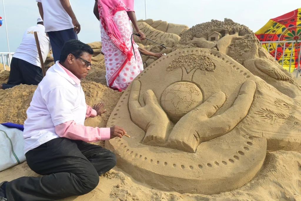 Photo: Odisha's International Sand Art Festival begins in Puri