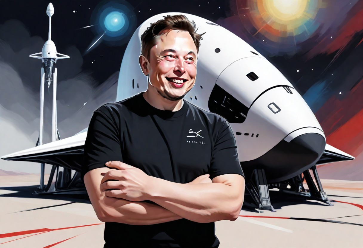 photo: Elon musk with Space X