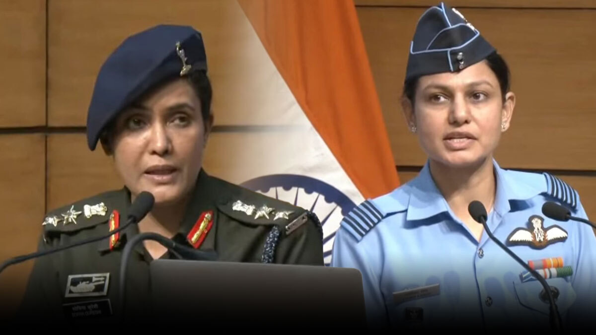 Colonel Sofiya Qureshi from the Indian Army and Wing Commander Vyomika Singh from the Indian Air Force