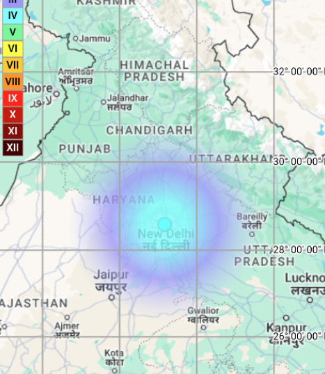 4.0 magnitude earthquake shakes delhi, epicenter was 5 km deep, aftershocks probable