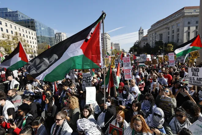 pro-Palestinian protestors organised demonstrations in a number of major cities around the world, including Washington, Berlin, London, Istanbul and Ankara.