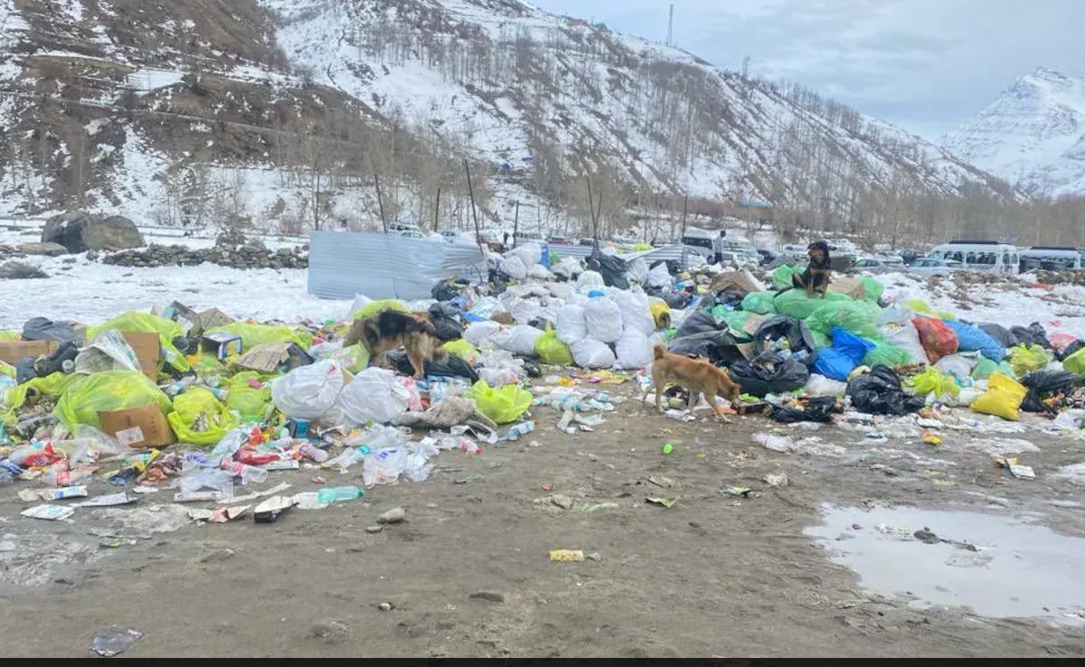 mountain littering india