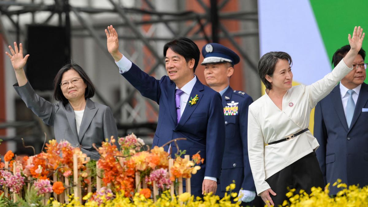 photo: Taiwan's President Lai Ching-te delivers a speech during his inauguration ceremony in Taipei