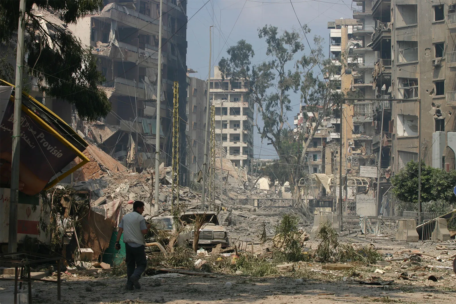 Bombing of Beirut, July 2006 Buildings destroyed by Israeli bombs in Beirut, July 2006.