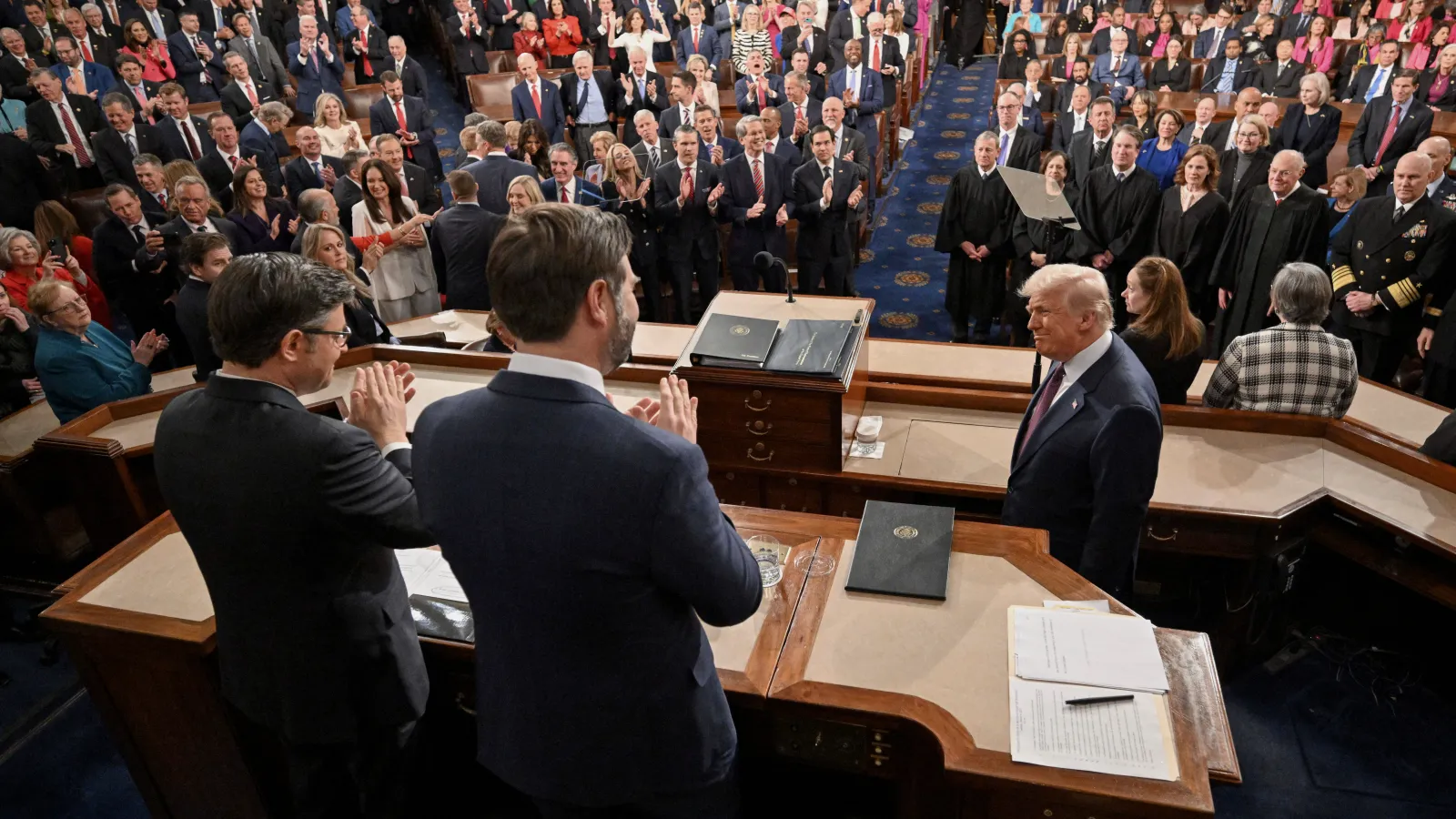 Trump delivers first joint address to Congress since return to power