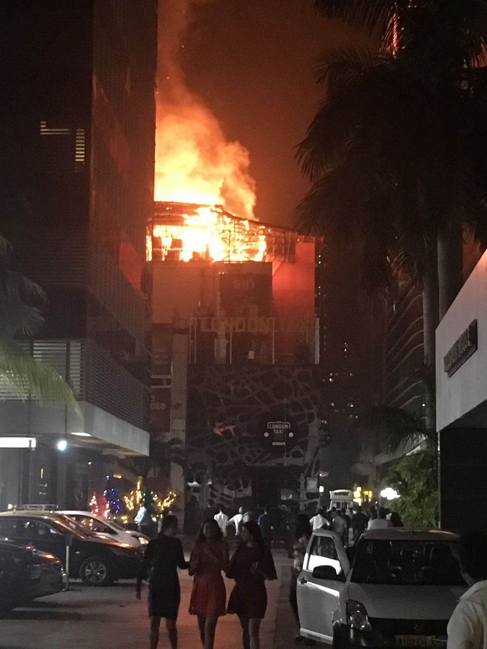 The fire at the seven-storey Times Tower in Lower Parel