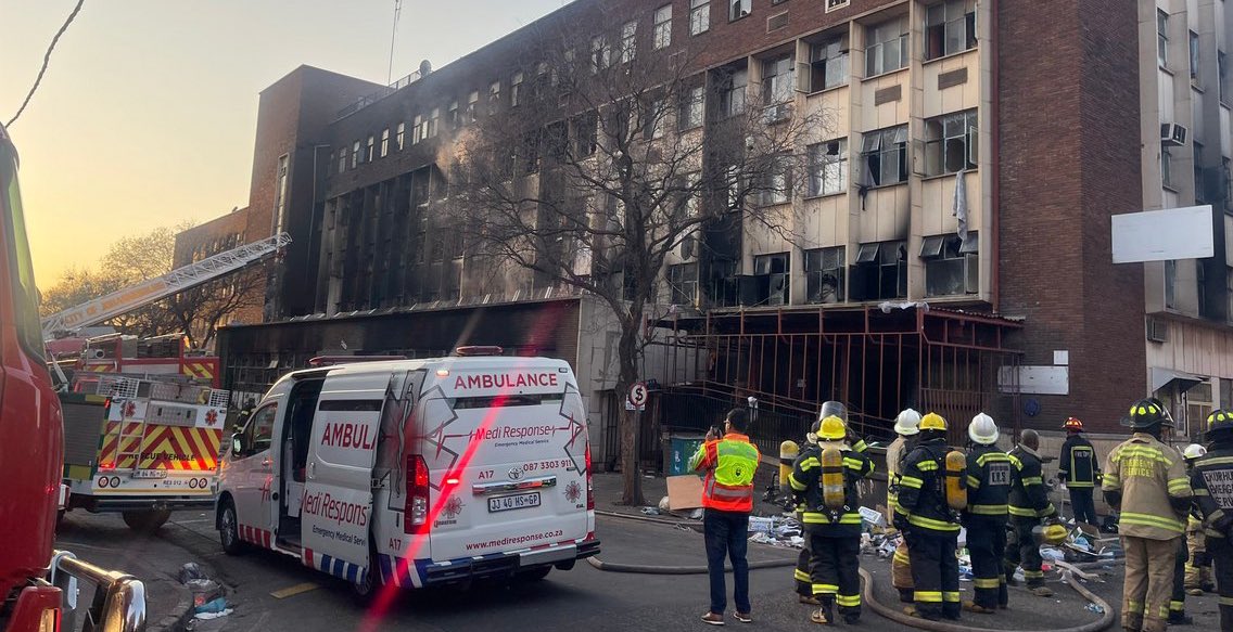 Photo: Johannesburg building fire