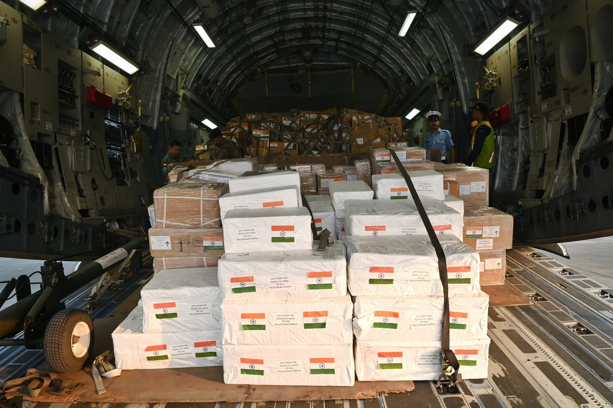 India sends Humanitarian Aid to War-Scarred Gaza Strip with: Medical Supplies and Disaster Relief