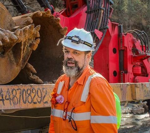 Photo: Arnold Dix, the tunnel expert