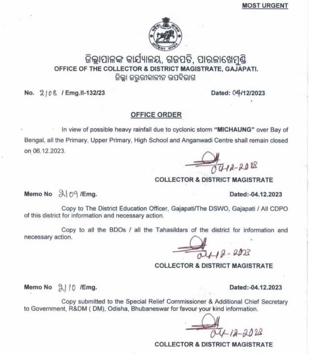 Office of the Collector and District Magistrate, Gajapati.