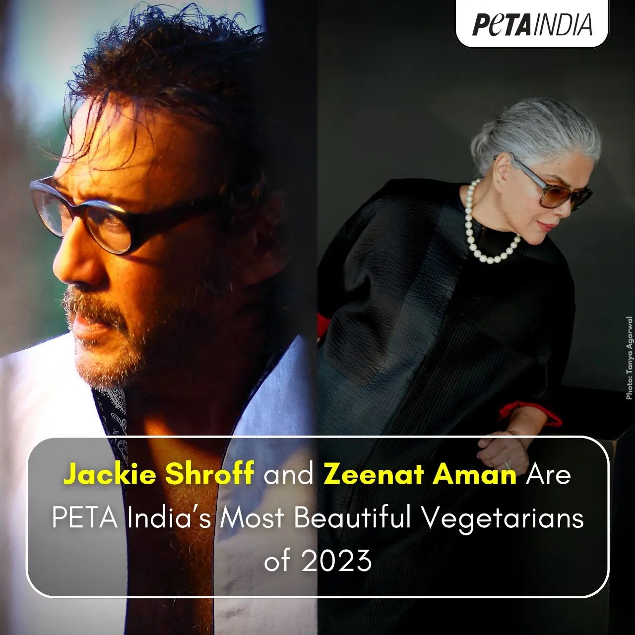 Jackie Shroff & Zeenat Aman are PETA India's 'most beautiful vegetarian celebrities of 2023'