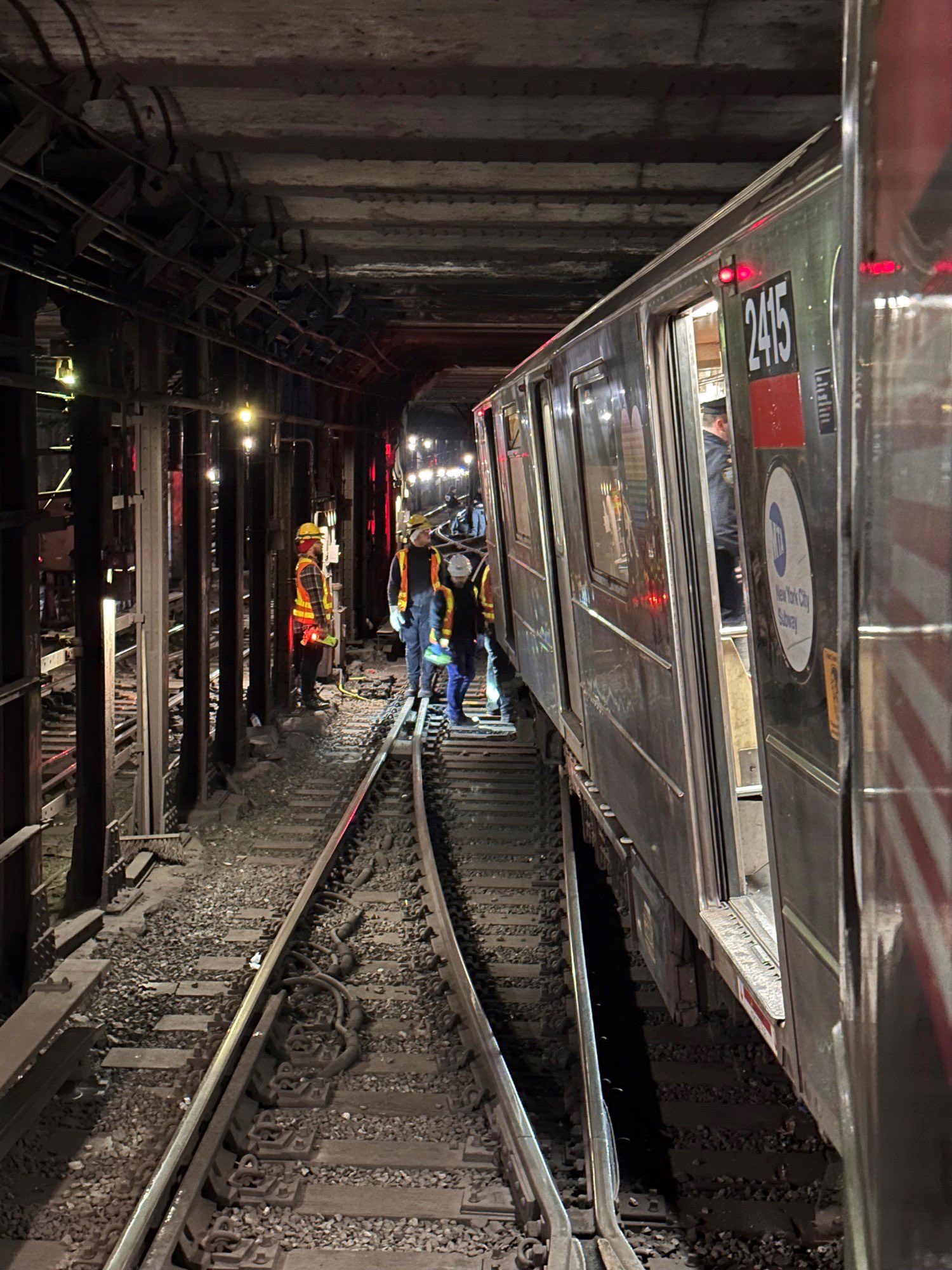 ny train underground collision 