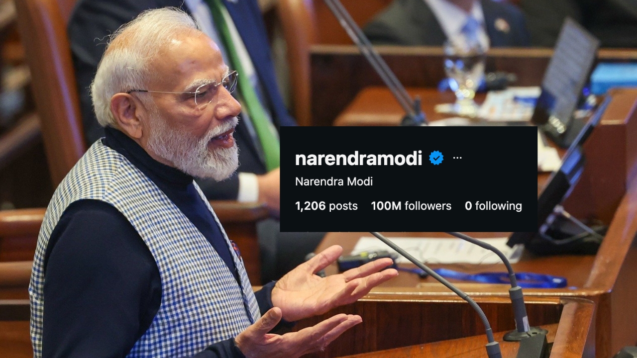 pm modi becomes first world leader to cross 100 million followers on instagram