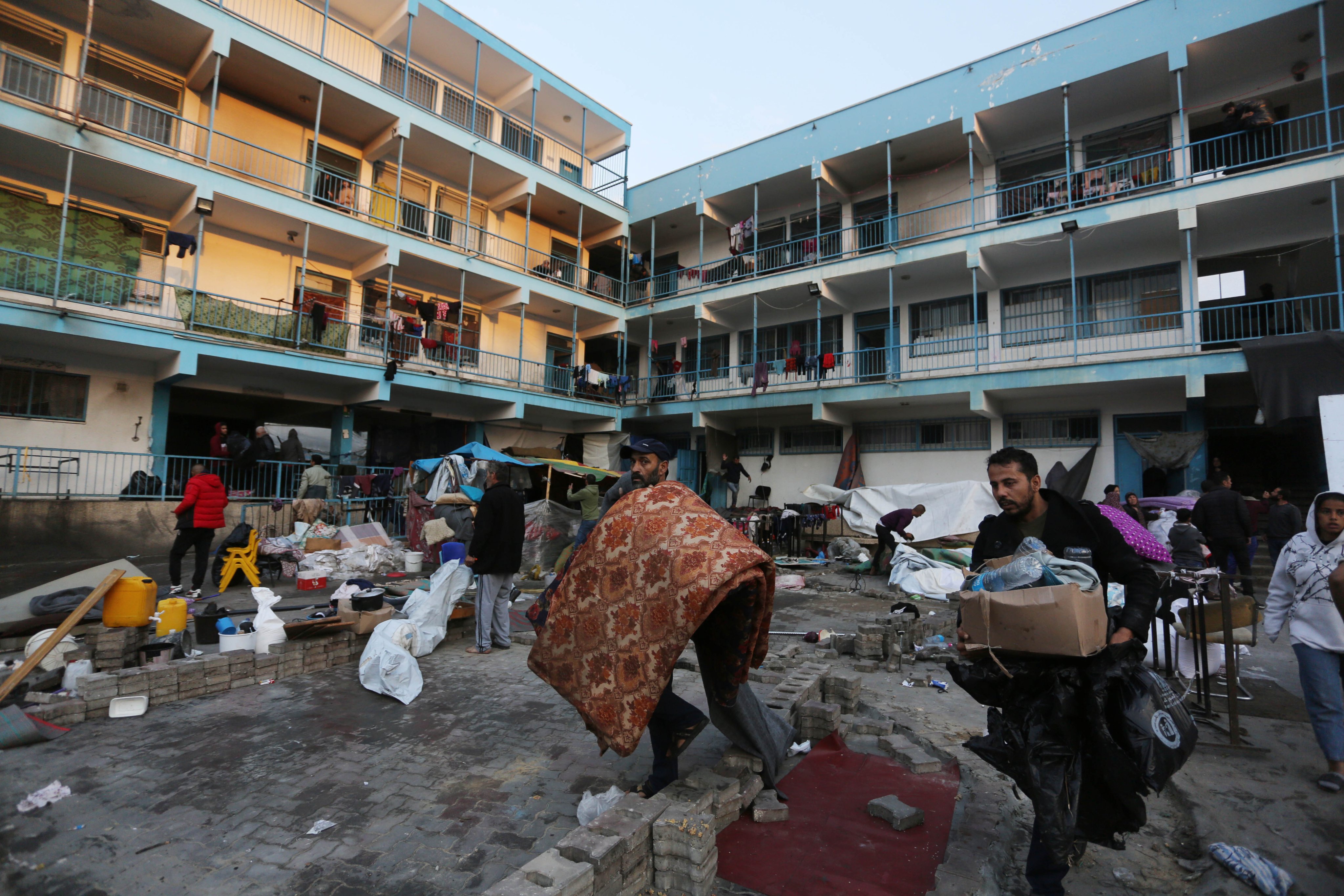 The shelter camps in Gaza