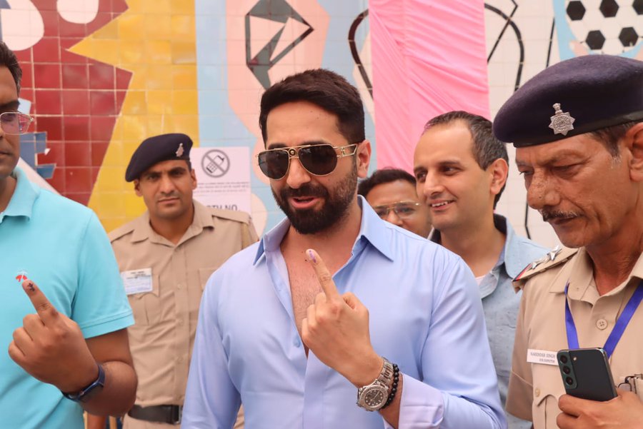 Photo: Ayushmann Khurana votes