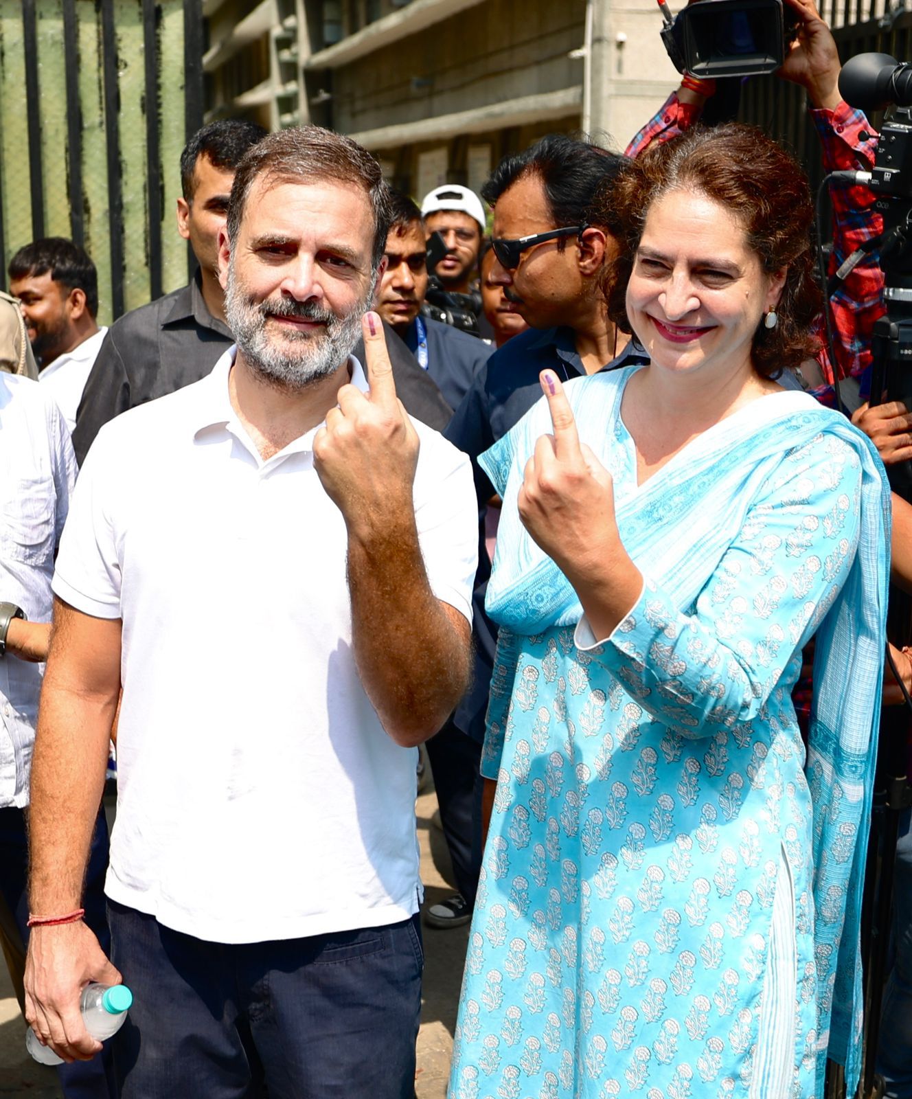 Congress Leader Priyanka Gandhi Casts Vote