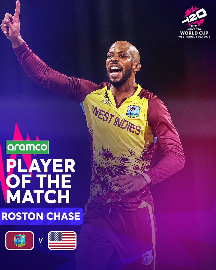 phoot: roston chase being player of the match 