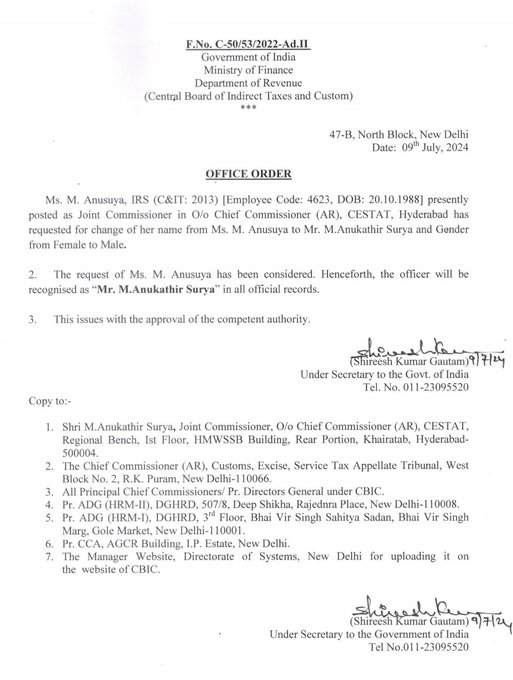 photo: official Department of Revenue notice