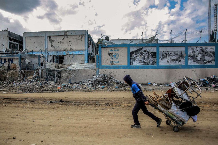 UNRWA Headquarters in Gaza completely destroyed