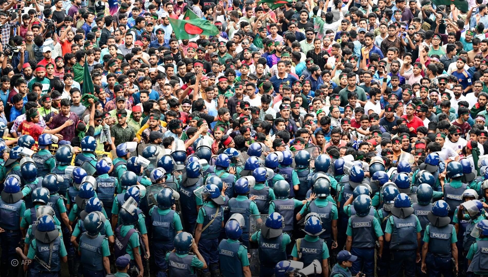 photo:bangladesh student protests job quota system