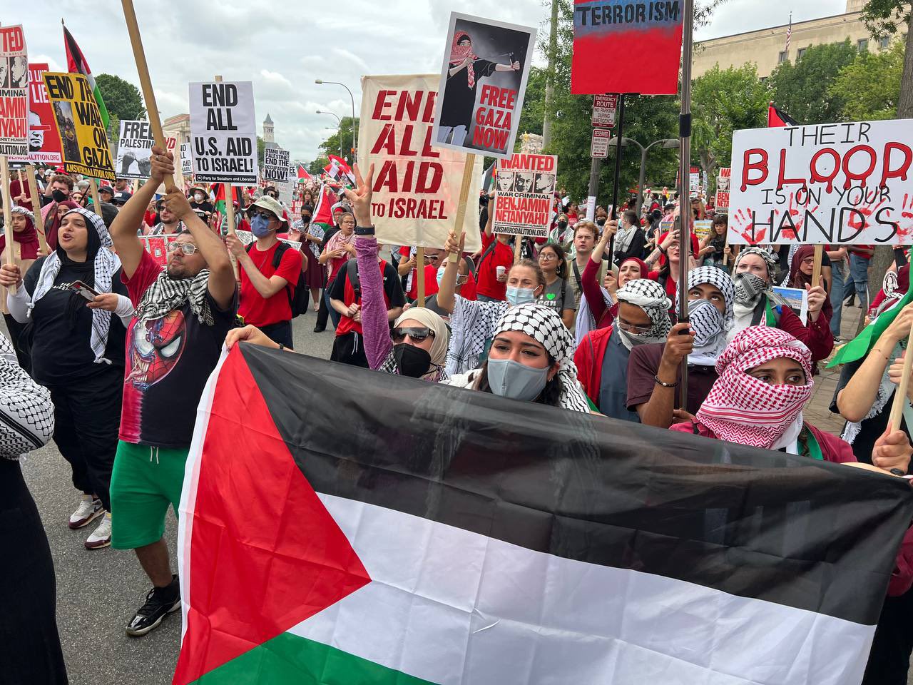 photo: demonstrators rallied near the Capitol