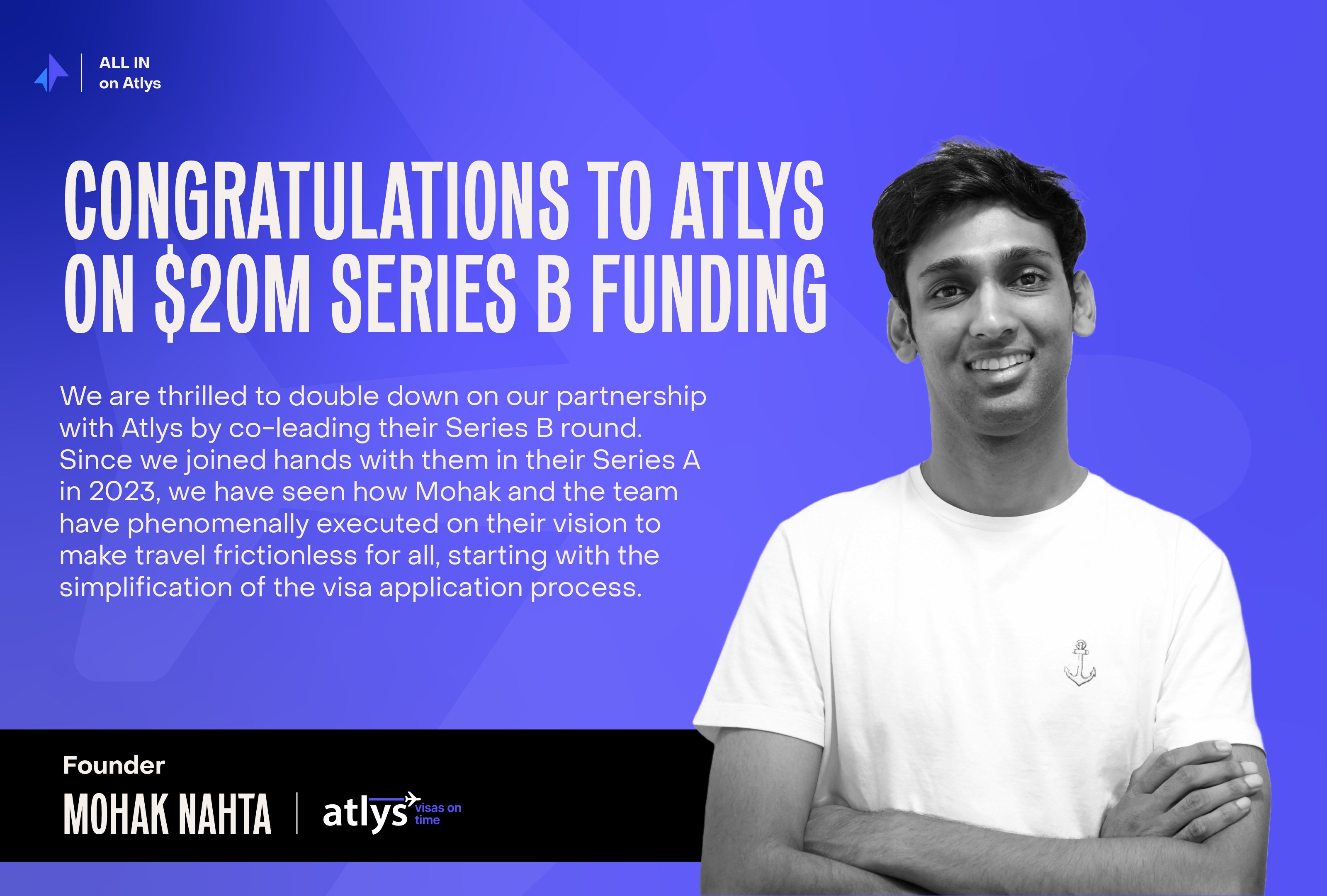  Atlys raises $20M Series B, Peak XV leads round