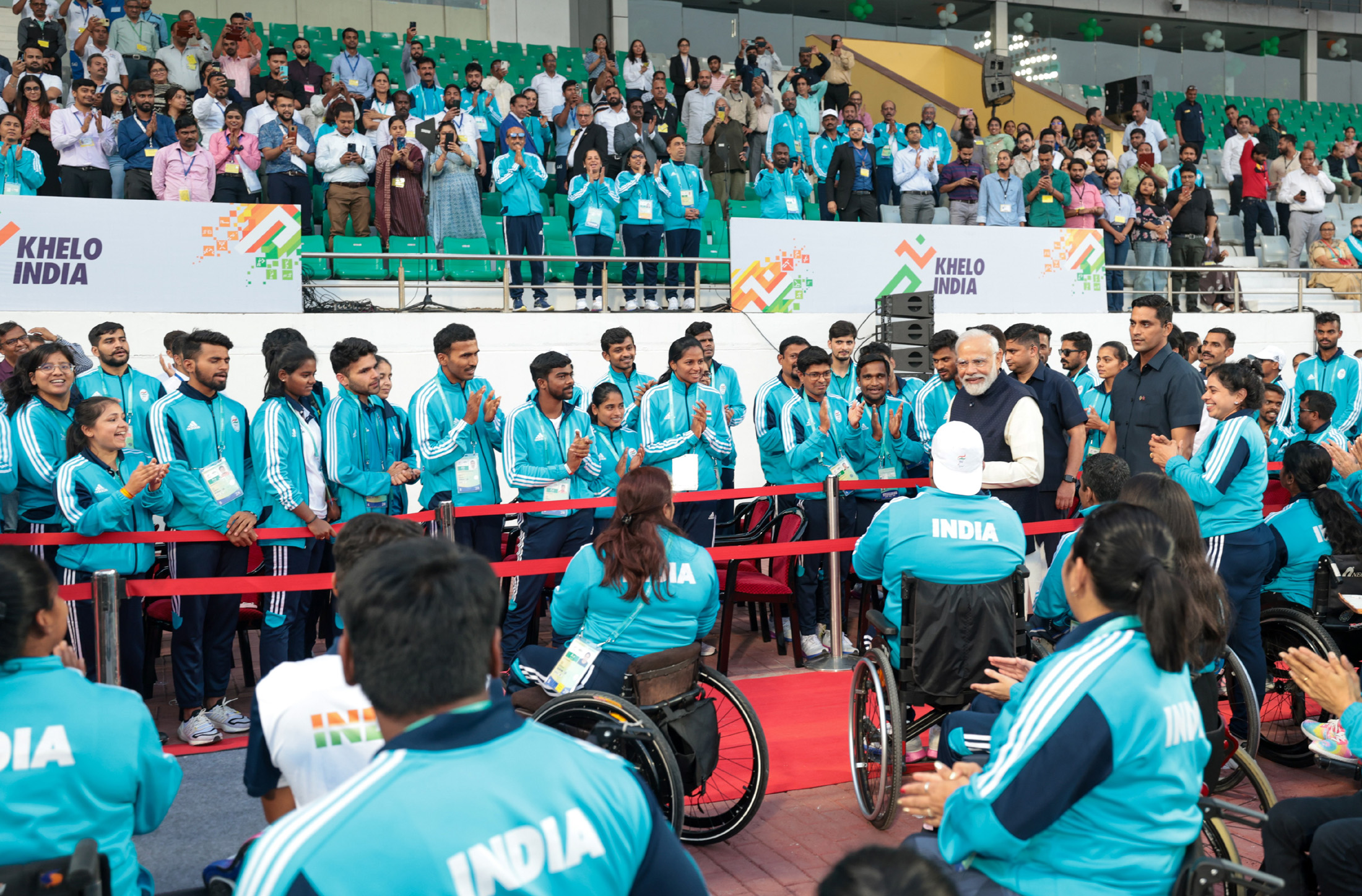 Pm with Asian Para games winners