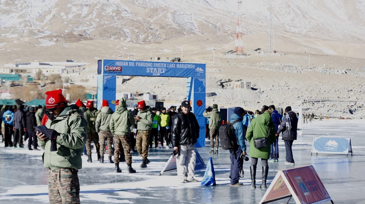 Ladakh Sets Guinness World Record with World’s Highest Frozen Lake Half Marathon at Pangong Tso