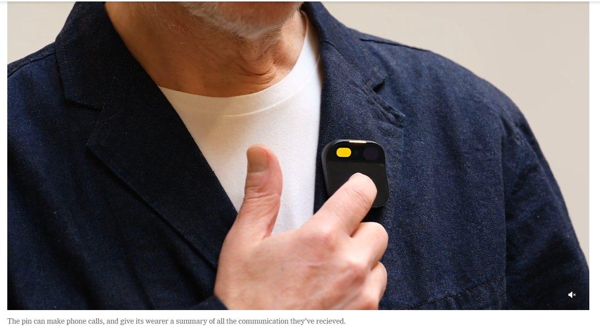 The AI Pin, a compact device designed for clipping onto clothes or accessories, utilises voice, gesture, and touch inputs to provide access to diverse AI services