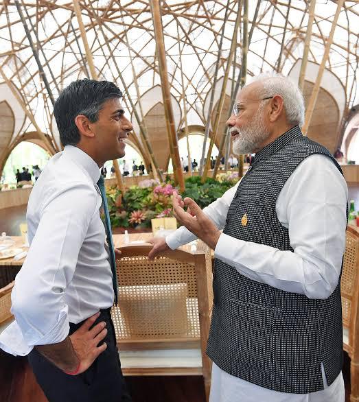 PM Modi with UK PM Rishi Sunak