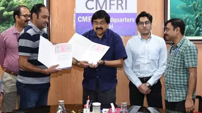 CMFRI Director A Gopalakrishnan and Neat Meatt Biotech's Co-founder and CEO Sandeep Sharma recently signed a Memorandum of Understanding (MoU).