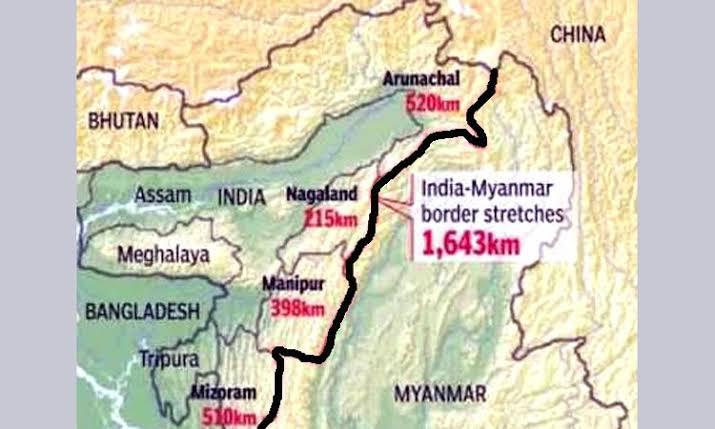 map of india-myanmar border