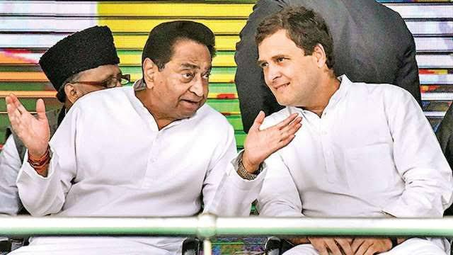 kamal Nath with Rahul Gandhi