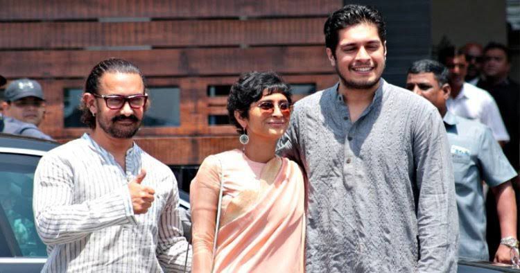 aamir khan,kiran rao (Aamir khan's ex wife), son junaid khan