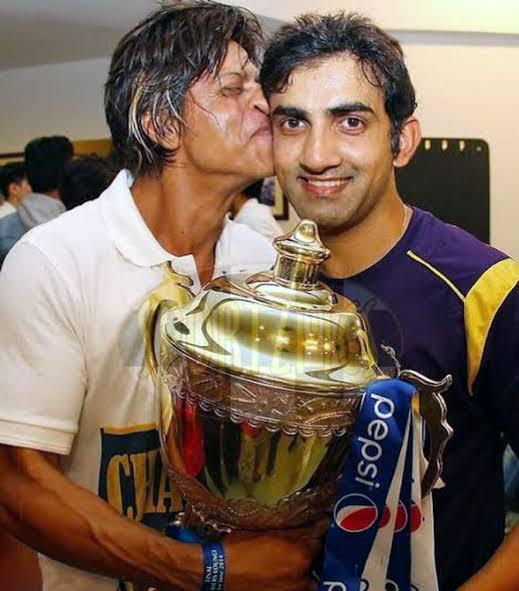 Gautam Gambhir and Shah Rukh Khan