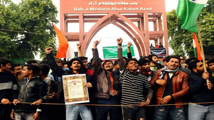 protest at jamia millia islamia