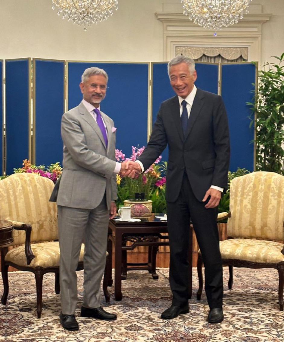 S. Jaishankar with Singaporean PM