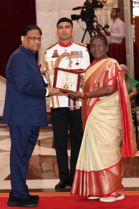 The Bharat Ratna was received by PV Prabhakar Rao, son of former PM PV Narasimha Rao