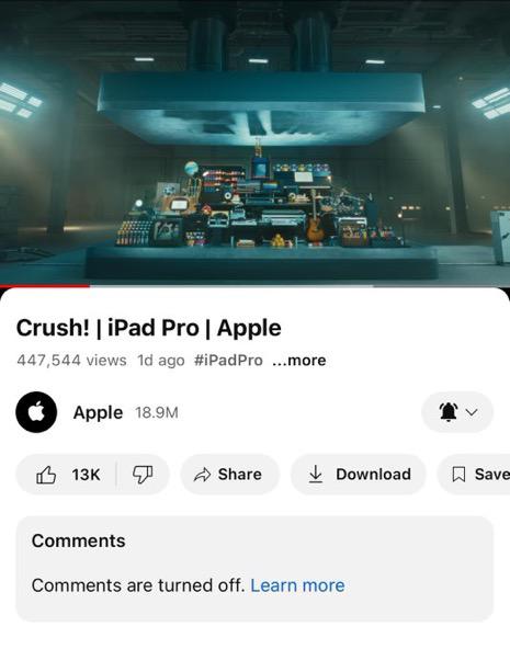 apple's comment off