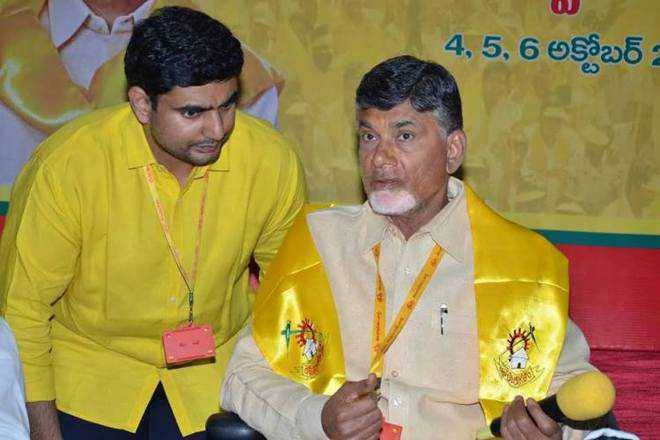 chandrababu naidu and his son